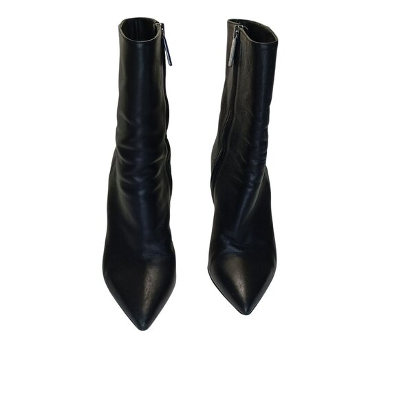 Aperlai Paris Boots Leather Pointed Toe High Heel Ankle 38 Women Elegant Style - Picture 2 of 12